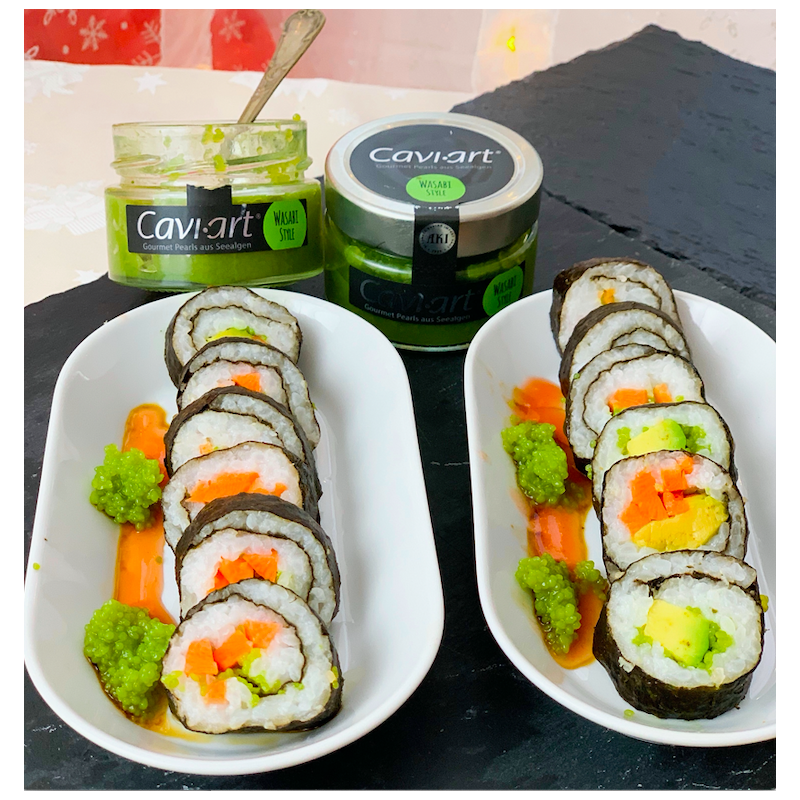 Cavi-ART Wasabi 100g, Imitazione di uova di pesce a base di alghe