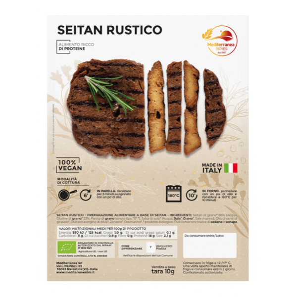 Seitan RUSTICO alla Piastra MEDITERRANEA 200-240g