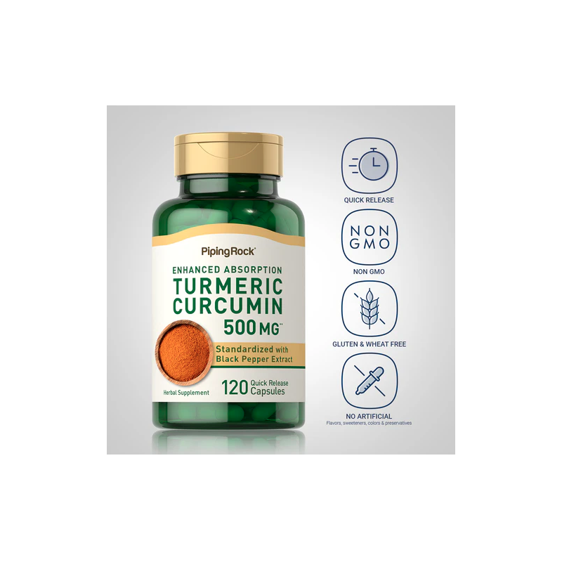 Complesso di curcuma e curcumina standardizzata 1500 mg - Piping Rock