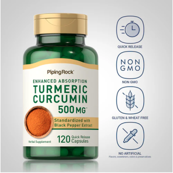 Complesso di curcuma e curcumina standardizzata 1500 mg - Piping Rock