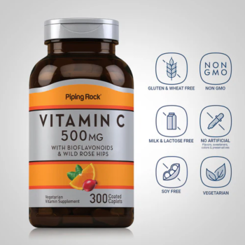 Vitamin C 500g 200 capsules| Piping Rock 2
