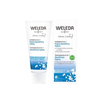 Weleda Dentifricio Salino Trattamento 6 in 1 Gusto Sale e Menta 75 ml
