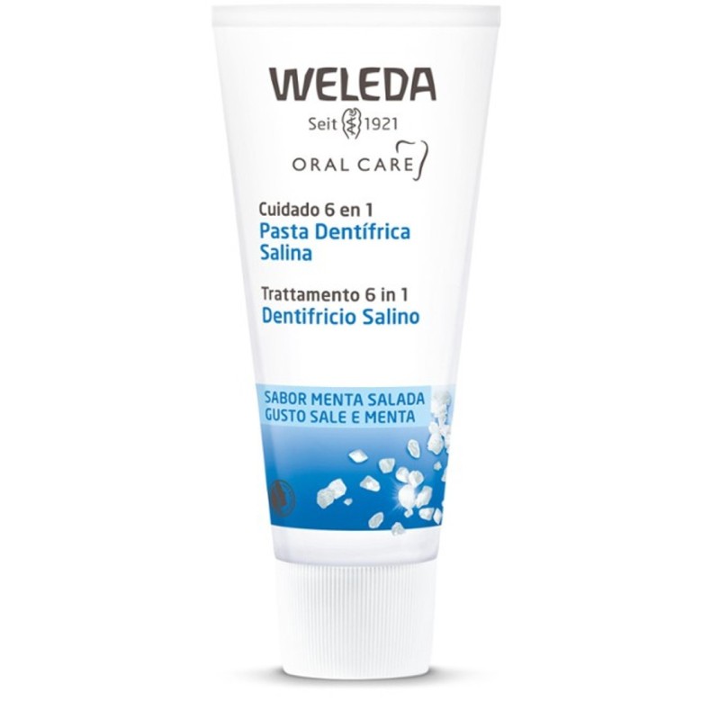 Weleda Dentifricio Salino Trattamento 6 in 1 Gusto Sale e Menta 75 ml
