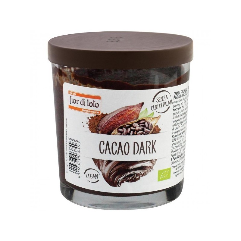 Crema Spalmabile Cacao Dark Bio 200g | Fior di Loto - Spalmabile Vegan