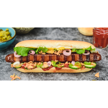 Wheaty Vegan Wurstel  Hot-Dog Seitan Bio 150g — Hot dog vegano