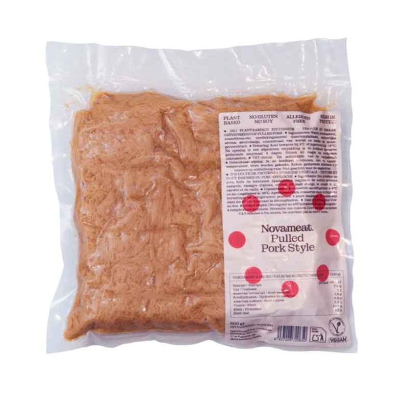 Novameat Pulled Pork Style 500g — Maiale veg sfilacciato