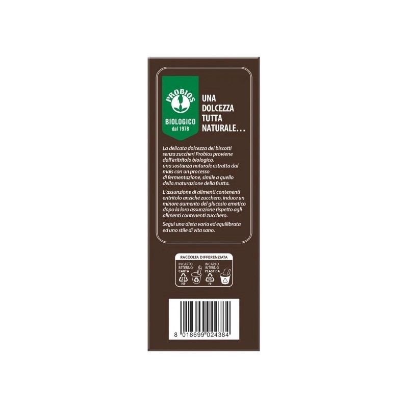 Frollini Cacao e Nocciola 200g senza zuccheri | ProBios