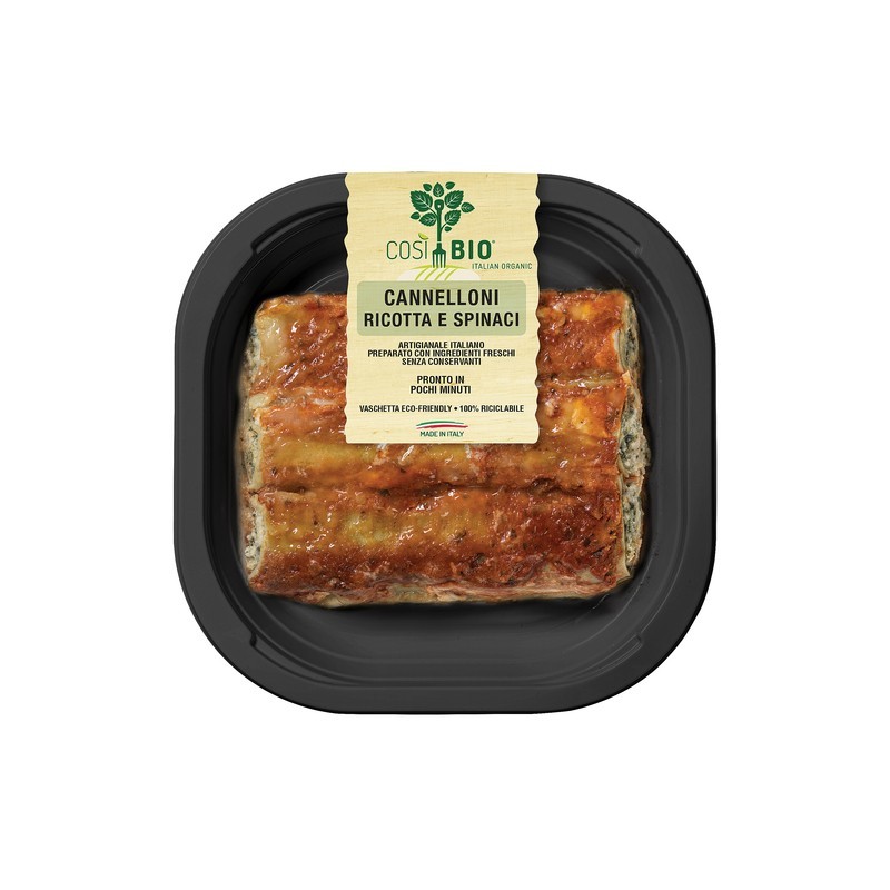 Cannelloni Ricotta e Spinaci Bio 250g | Così Bio - Primo Vegetariano