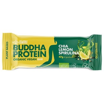 Barretta Buddha Energy Bio Chia Spirulina e Limone 47g | Iswari - Barretta Proteica