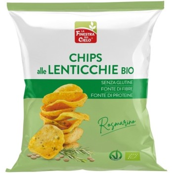 Chips di Lenticchie e Rosmarino 40g | La Finestra sul Cielo - Snack Vegano