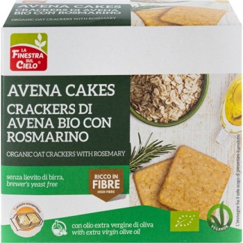 AvenaCakes Crackers di Avena con Rosmarino 250g | La Finestra sul Cielo - Snack Vegano