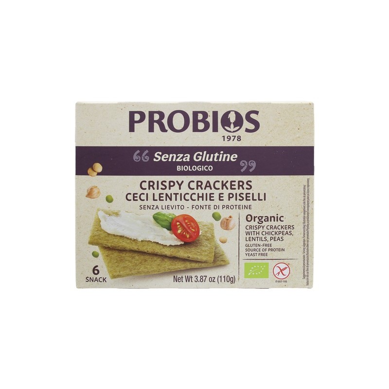 Crackers di Ceci, Lenticchie e Piselli 110g | ProBios