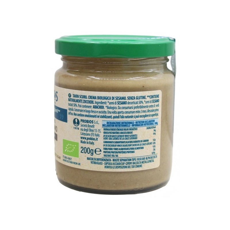Crema 100% Tahin scuro 200g | ProBios - Spalmabile Bio