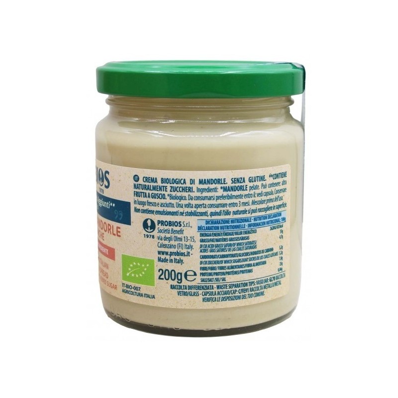 Crema 100% Mandorle bianche 200g | ProBios - Spalmabile Bio