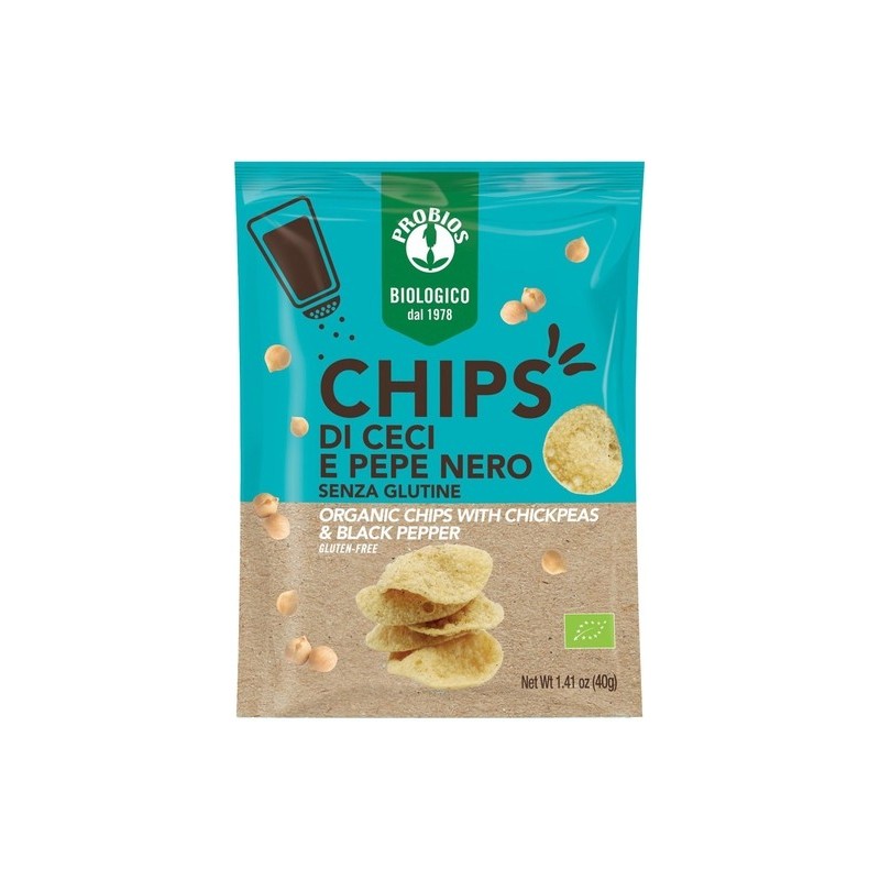 Chips di Ceci e Pepe Nero 40 g | ProBios - Senza Glutine