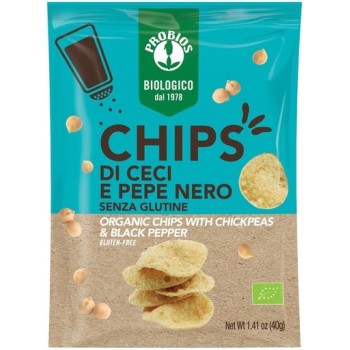Chips di Ceci e Pepe Nero 40 g | ProBios - Senza Glutine