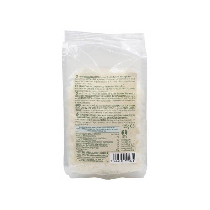 Chips di Cocco 125g | ProBios - Senza Glutine