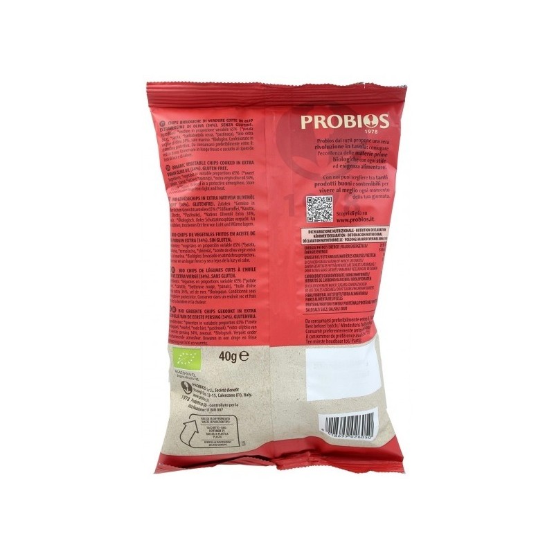 Chips di Verdure Croccanti 40g | ProBios - Senza Glutine