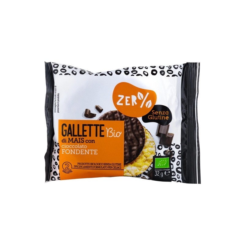 Gallette di Mais con Cioccolato Fondente 32g | Zer%Glutine