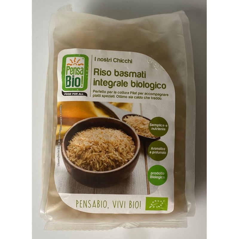 Riso Basmati Integrale Biologico 500g | PensaBio - Chicco Aromatico Naturale