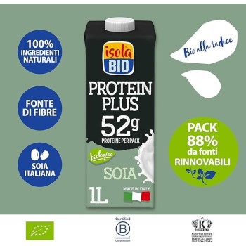 Protein Plus Soia 52g | Bevanda Proteica Biologica a Base di Soia 2