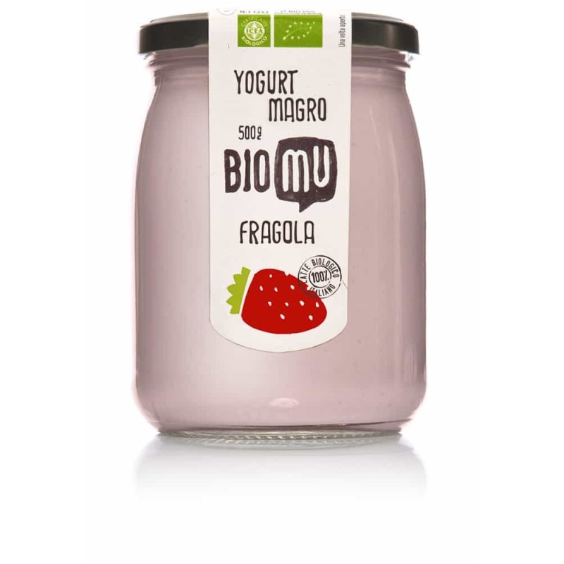 Yogurt Magro Fragola Bio 500g | Biomu