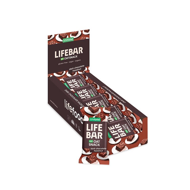 LifeBar Avena Cioccolato fondente e Nocciole 40g | LifeFood