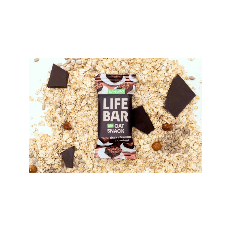 LifeBar Avena Cioccolato fondente e Nocciole 40g | LifeFood