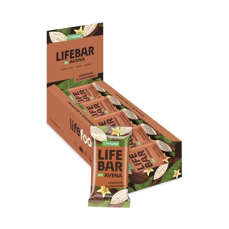 LifeBar Avena, Anacardi e Cioccolato 40g | LifeFood
